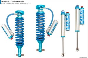Chevrolet Colorado Coilover Suspension Kit - Front - King Shocks - 2.5 Dia Remote Res w/Adjuster - `17-`27